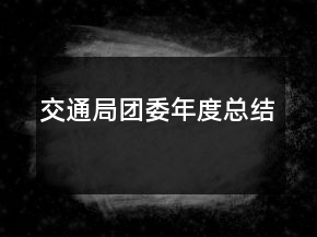 交通局团委年度总结