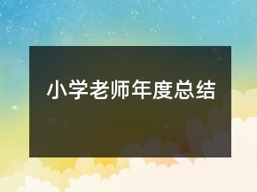 小学老师年度总结
