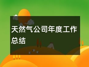 天然气公司年度工作总结