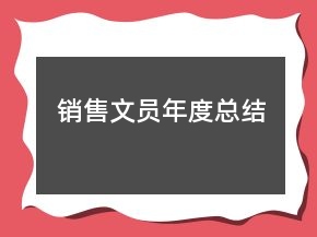 销售文员年度总结
