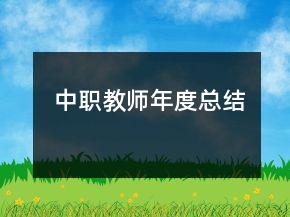 中职教师年度总结