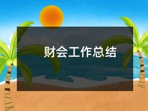 财会工作总结