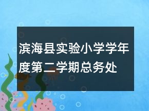 滨海县实验小学学年度第二学期总务处工作总结