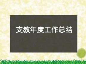 支教年度工作总结