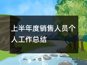 上半年度销售人员个人工作总结