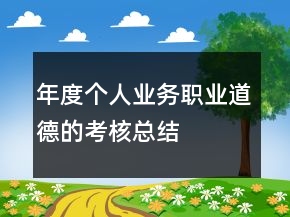 年度个人业务职业道德的考核总结