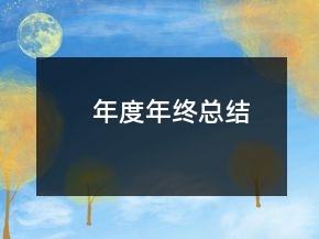年度年终总结