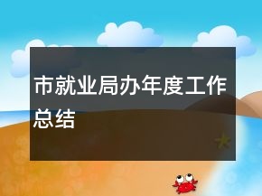 市就业局办年度工作总结