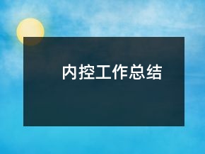 内控工作总结
