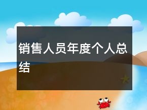 销售人员年度个人总结