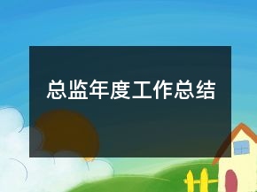 总监年度工作总结