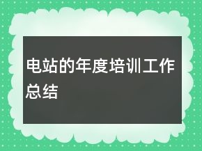 电站的年度培训工作总结