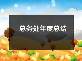 总务处年度总结