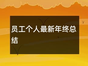 员工个人最新年终总结