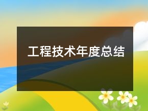 工程技术年度总结