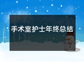 手术室护士年终总结