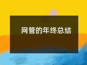 网管的年终总结
