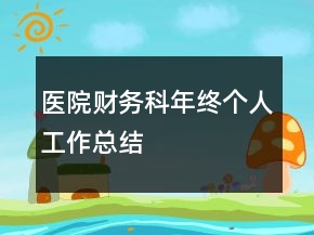 医院财务科年终个人工作总结