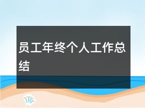 员工年终个人工作总结