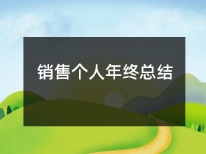 销售个人年终总结
