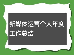 新媒体运营个人年度工作总结