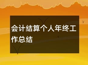 会计结算个人年终工作总结