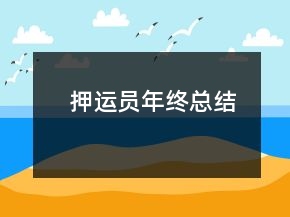 押运员年终总结