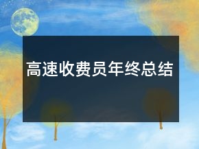 高速收费员年终总结