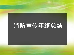 消防宣传年终总结