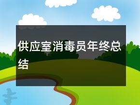 供应室消毒员年终总结