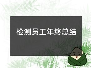 检测员工年终总结