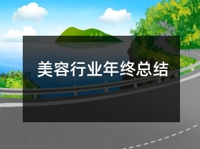 美容行业年终总结