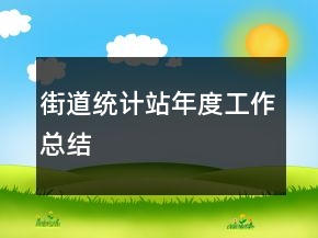 街道统计站年度工作总结