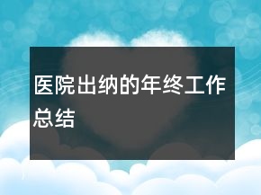 医院出纳的年终工作总结