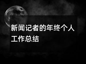 新闻记者的年终个人工作总结