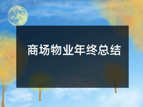 商场物业年终总结