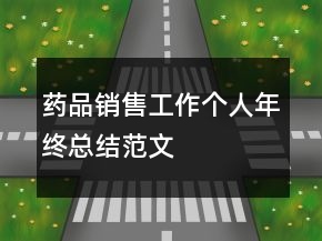 药品销售工作个人年终总结范文