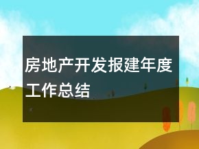 房地产开发报建年度工作总结