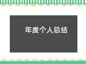 年度个人总结