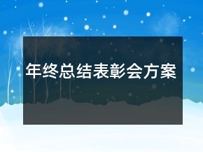 年终总结表彰会方案