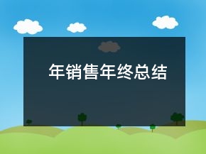 年销售年终总结