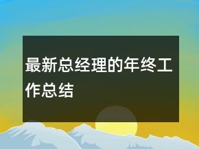 最新总经理的年终工作总结