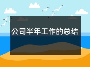 公司半年工作的总结