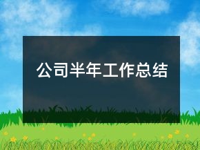 公司半年工作总结