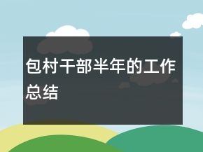 包村干部半年的工作总结