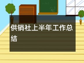 供销社上半年工作总结