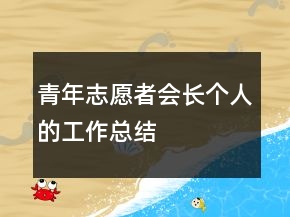 青年志愿者会长个人的工作总结