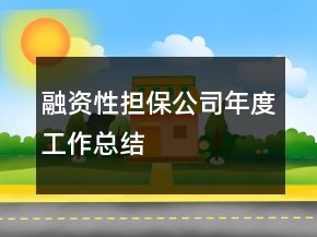融资性担保公司年度工作总结