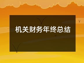 机关财务年终总结