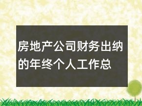 房地产公司财务出纳的年终个人工作总结